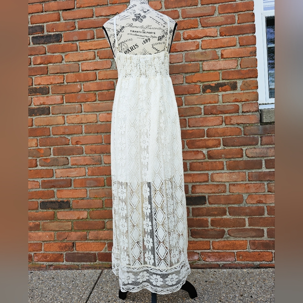 New Amellia Ivory Lace Bohemian Midi Swing Dress – Size S (M Fit) 🌿✨ - Picture 3 of 15